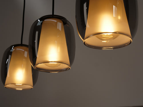 EGLO hanglamp Ciampino - e27 - 97,5 cm - zwart/grijs - glas - vtwonen shop