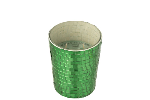 J-Line geurkaars Spiegel - Tea & Herbs - glas - groen