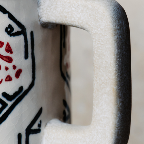 Sia Deco - Amaryllis Kleine Vaas - Wit - Keramiek - H35 - vtwonen shop