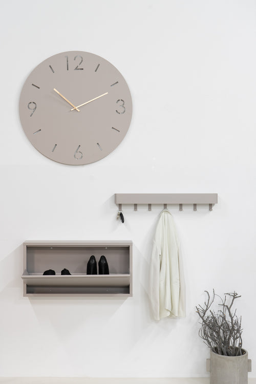 Spinder Design klok Time Ø 80 - Silky Taupe - vtwonen shop