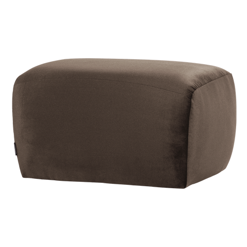 WOOOD poef Mojo Base - Velvet - Bruin - 45x84x64