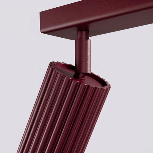 Sollux Lighting Plafondlamp KARBON 4L bordeaux - 81x6,5x16,5cm