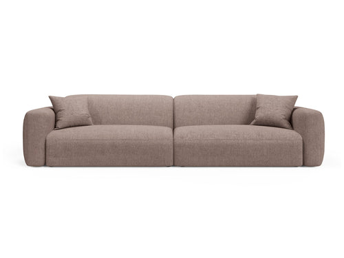 Cosmopolitan Design Modulaire bank Strino 4-zits, structurele stof cappuccino - 98x240x78cm