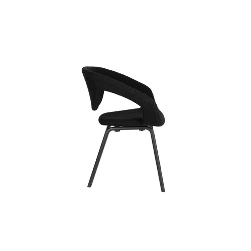 Zuiver Flexback Eetkamerstoelen Armleuning Zwart - Set van 2