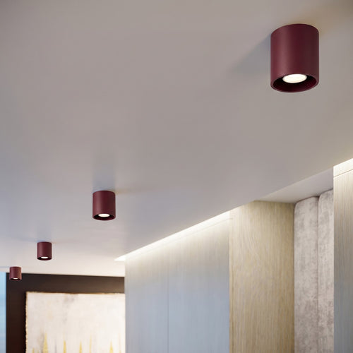 Sollux Lighting Plafondlamp ORBIS 1 bordeaux - 10x10x10cm