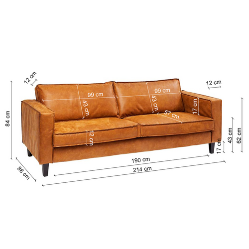 Kare Design Sofa Neo 3-Zits bruin