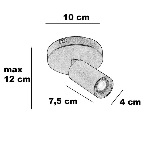 Freelight spot Scolo - 1 lichts - 10  x 12   cm - brons goud