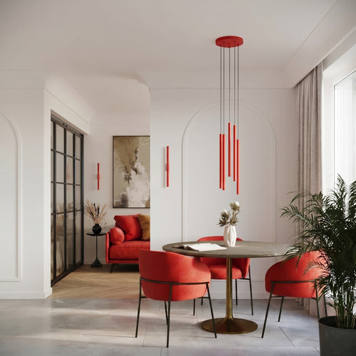 Sollux Lighting Wandlamp PASTELO 2 rood - 2,5x5x50cm