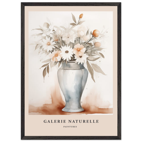 Artfulprints Poster met Lijst Bloemen in vaas 3   - 50x70 cm - Meerkleurig