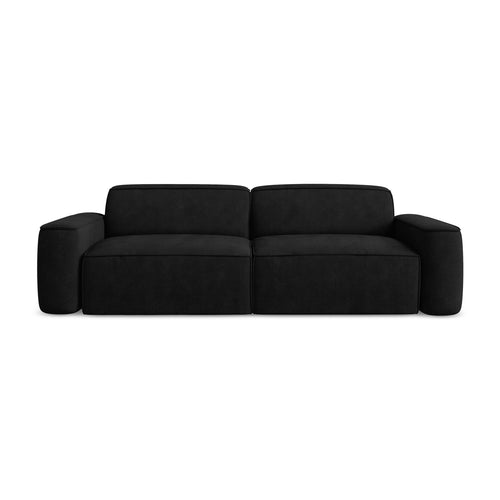 LaMiaSofa 4-zits bank Melissa - chenille stof - zwart - 244x102x70