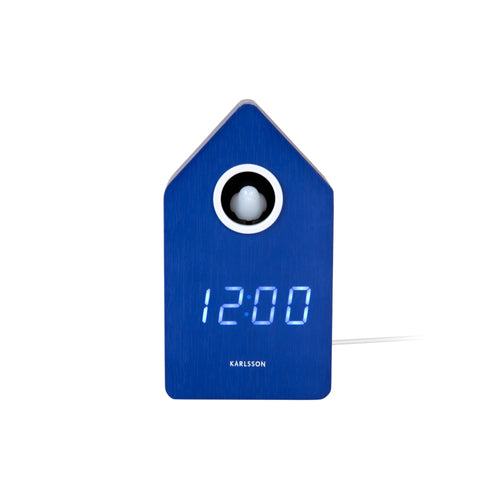 Karlsson wekker Cuckoo LED - blauw - Ø9cm - vtwonen shop
