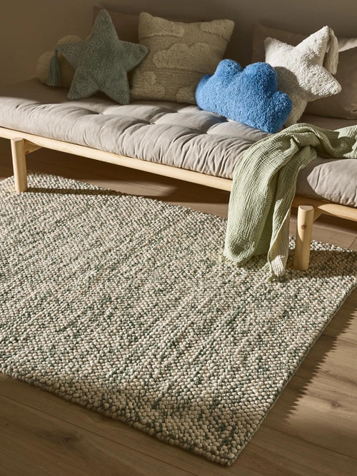 benuta kindervloerkleed Beady - groen - 120x170 cm