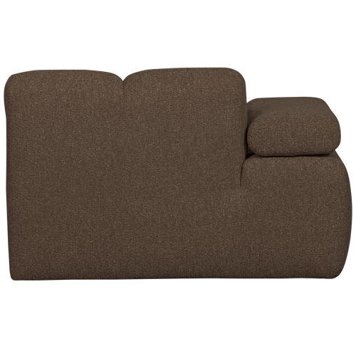 WOOOD chaise longue element links Mojo - Bouclé - Bruin - 74x162x122cm - vtwonen shop