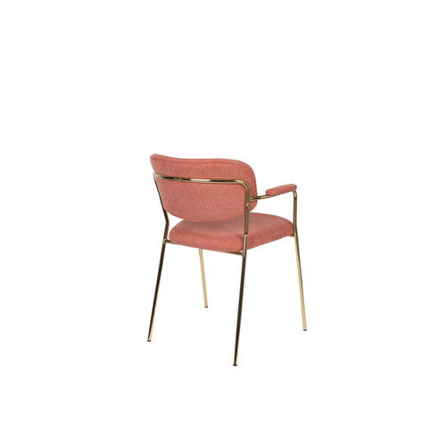 Housecraft Living Jolien Eetkamerstoelen armleuning Goud/Roze - Set van 2 - vtwonen shop