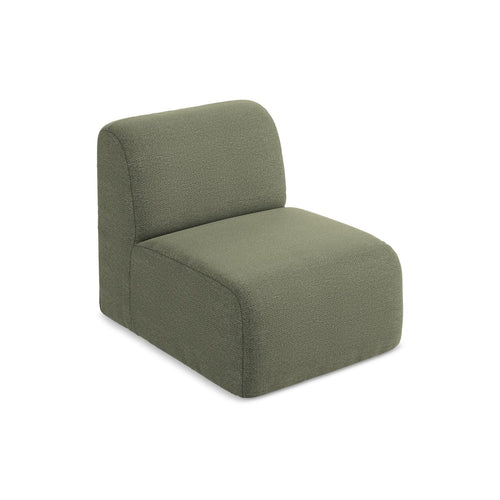 LaMiaSofa Bankmodule midden Cervo - bouclé - olijf - 70x94x75