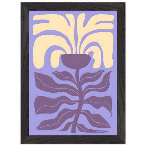 Artfulprints Poster met Lijst Matisse – Poetic bloom I   - A4 21x29.7 cm - Paars