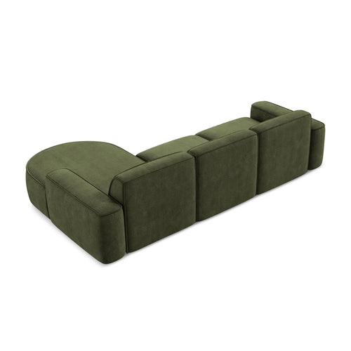 LaMiaSofa hoekbank rechts Melissa - chenille stof - olijf - 284x166x70