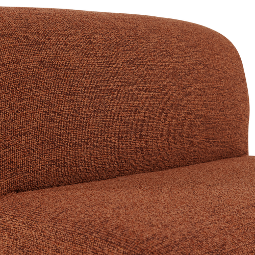 WOOOD 1-zits bank Mojo Base - Bouclé - Roestbruin Melange - 74x84x97