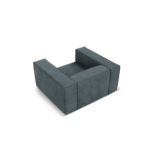 Cosmopolitan Design - Fauteuil Turin structurele stof blauw grijs - 95x113x68cm