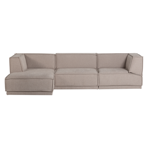 WOOOD chaise longue bank links Manu - Grove Chenille - Naturel - 73x286x160