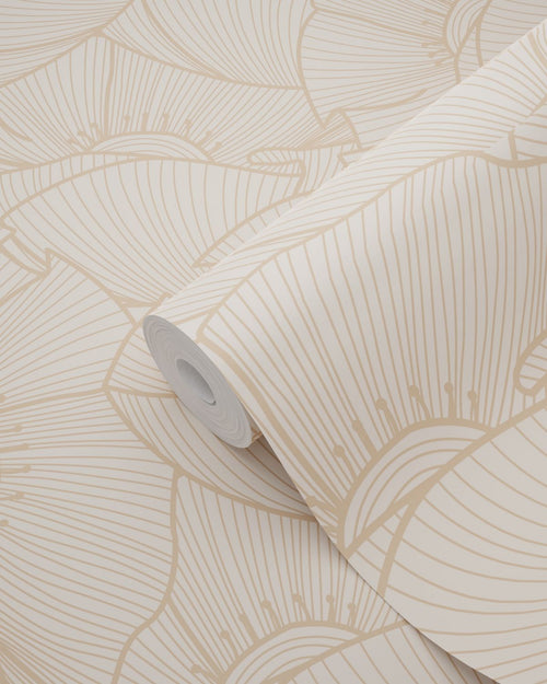 ESTAhome behang klaprozen beige - 53 cm x 10.05 m - 139705