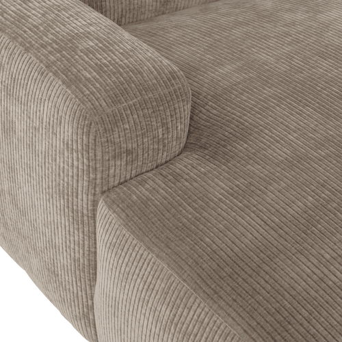 WOOOD chaise longue bank links Mojo Base - Rib - Donkerzand - 74x112x162