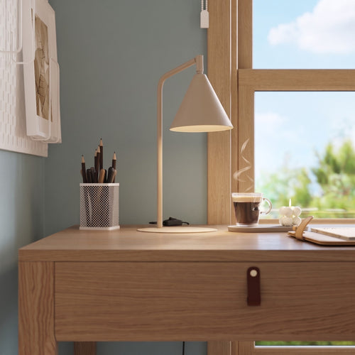 Sollux Lighting Tafellamp NOX taupe - 18x18x35cm