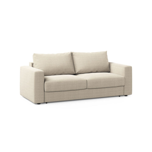Cosmopolitan Design - Converteerbare bank Grena 3-zits, structurele stof beige - 100x205x90cm