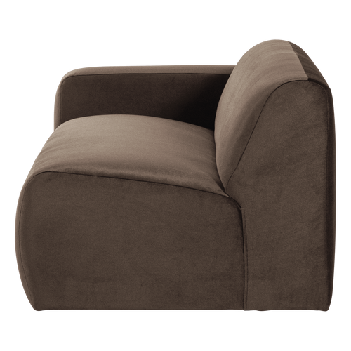 WOOOD 2-zits bank arm links Mojo Base - Velvet - Bruin - 74x185x97