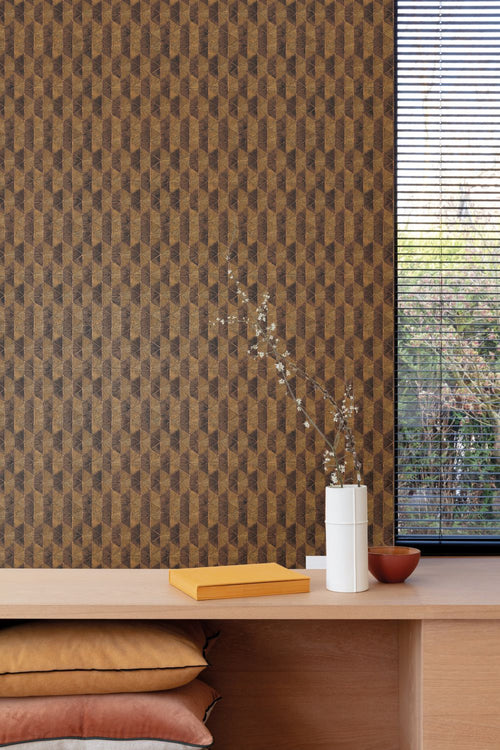 Masureel behang 3D-motief oranje - 53 cm x 10.05 m - 630715 - vtwonen shop