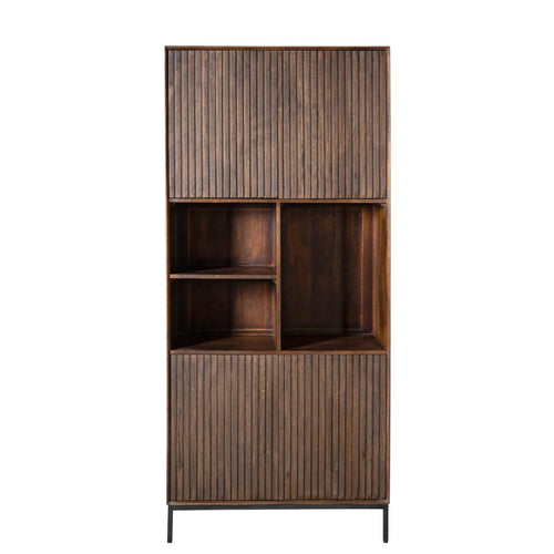 StarFurn Vakkenkast Madison - Bruin Hout - 90x45x200cm - vtwonen shop