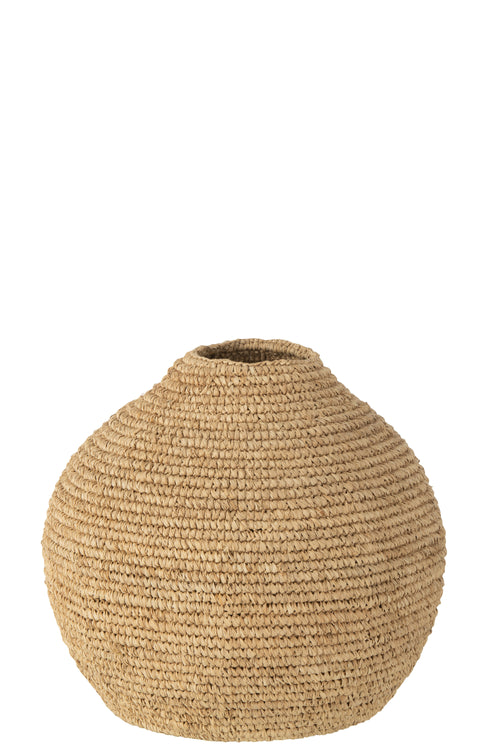 J-Line vaas Rond - gras - naturel - Ø 44 cm