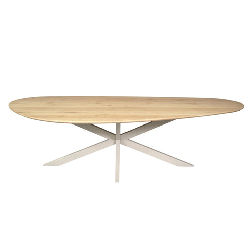 Starfurn Eettafel Cloud - Rechthoekig Zand/Eikenhout - 280x130x76cm