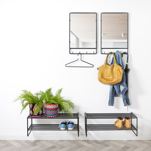 Spinder Design spiegel Clint - Zwart - 5 haken