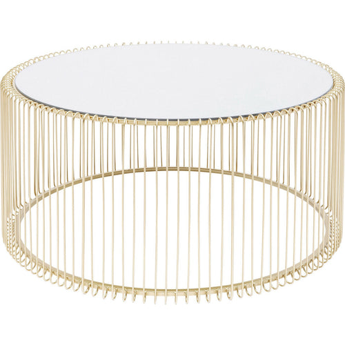 Kare Design Salontafel Wire Uno Messing Ø80cm - vtwonen shop