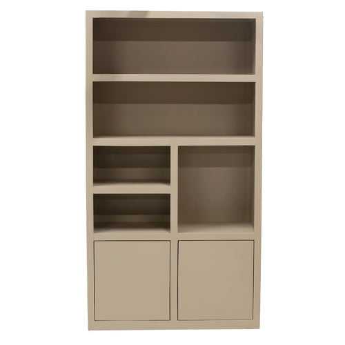 Giga Meubel Wandkast Xander - Hardhout/Hout - Beige - 120x45x220cm