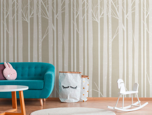 One Wall one Role fotobehang bosrijk landschap grijs - 159 x 280 cm - AS-382951 - vtwonen shop