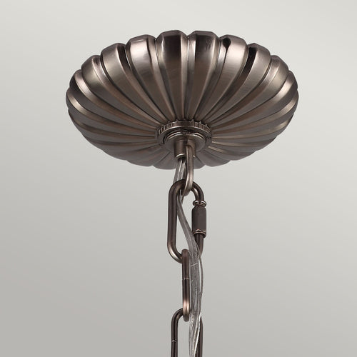 Elstead Adams - 4-lichts plafond kroonluchter hanglamp antiek nikkel, E14