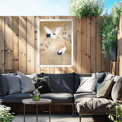 Reinders tuinposter Kraanvogels in goud - 80x60cm