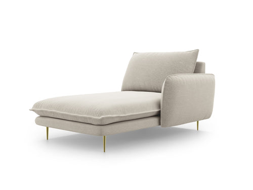 Cosmopolitan Design rechter chaise longue Vienna structurele stof, lichtbeige - 170x110x95cm