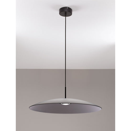 Nova Luce POLIFEMO Dome hanglamp voor plafond, rookgrijs/zandzwart, LED, 17W, 1360lm, 3000K