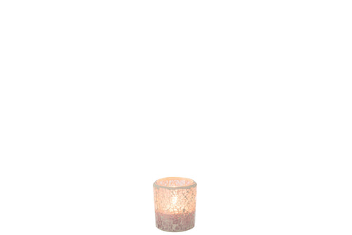 J-Line theelichthouder Mozaiek Recht - glas - roze - 6 stuks - vtwonen shop