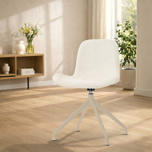 Nolon Nola-Fé draaibare eetkamerstoel rib beige beige onderstel