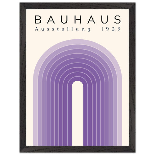 Artfulprints Poster met Lijst Bauhaus - Purple rainbow   - 30x40 cm - Paars