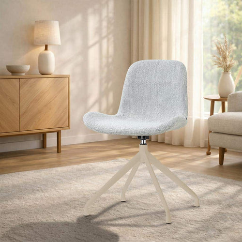 Nolon Nola-Fé draaibare eetkamerstoel grijs melange beige onderstel