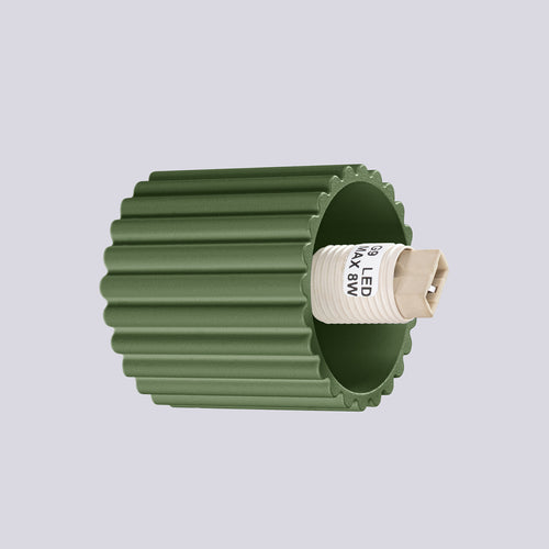 Sollux Lighting Wandlamp HALO olijfgroen IP44 - 12x17x12cm