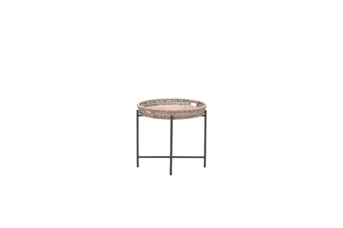 Benidorm bijzettafel - diameter 60xH50 cm -  c.black - natural - vtwonen shop