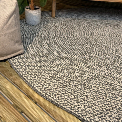 Rond buitenkleed Solid grijs - Interieur05 - 200 x 200 cm - vtwonen shop