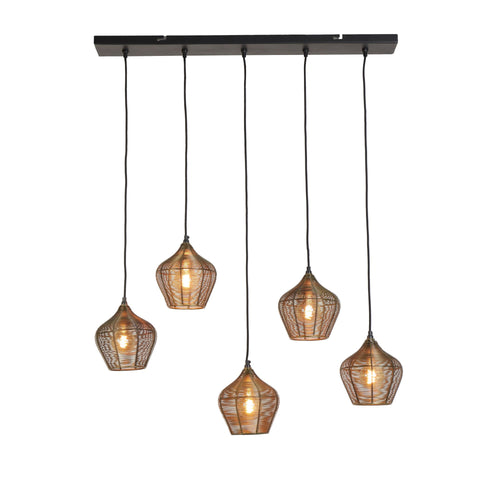 Light & Living hanglamp Alvaro - brons - 100x20x122cm - vtwonen shop