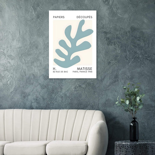 Artfulprints Poster Matisse – Ocean petals turquoise   - 70x100 cm - Turquoise